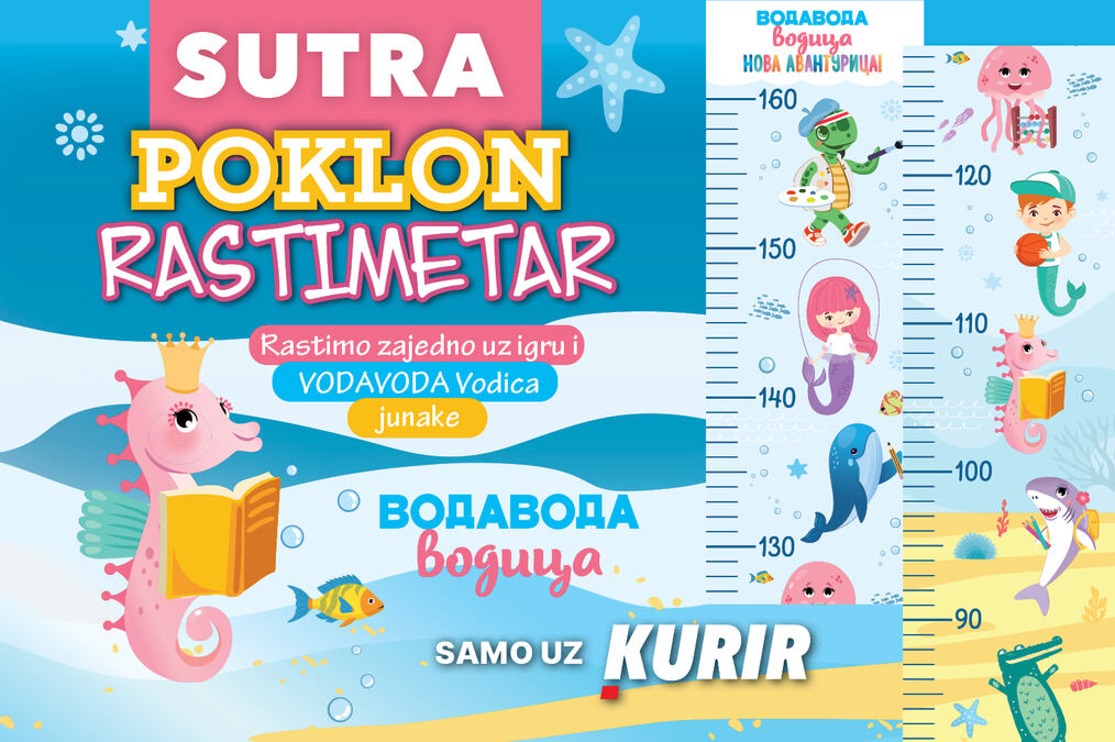 ŠARENO i ZABAVNO: Sutra poklon uz Kurir – VODAVODA rastimetar!