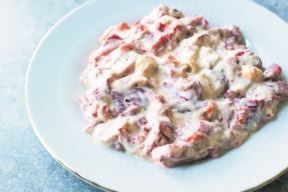 stockphototurkishappetizerroastedredpepperwithyogurtandcorn1060605056.jpg