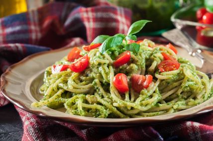 pasta sa pesto sosom