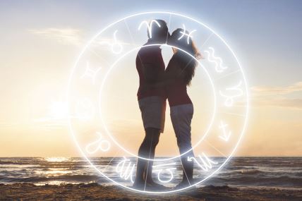 stockphotocoupleinlovekissingatsunsetastrologyandzodiachoroscope2144185605.jpg