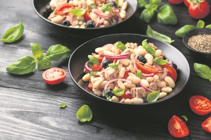stockphotowhitebeantunasaladwitholiveredoniontomatoeshealthyfood2421247961.jpg