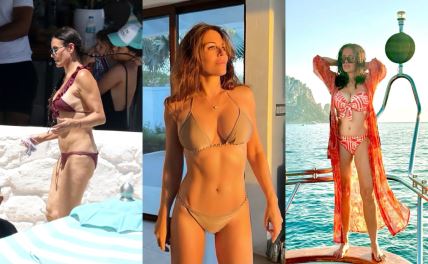 Demi Mur Elizabet Harli i Salma Hajek u bikiniju