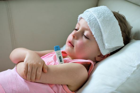 antr--stockphotosickchildwithhighfeverlayinginbedandholdingthermometercompressonforehead603790796.jpg