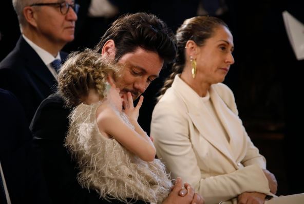 Đorđa Meloni sa bivšim suprugom i ćerkom