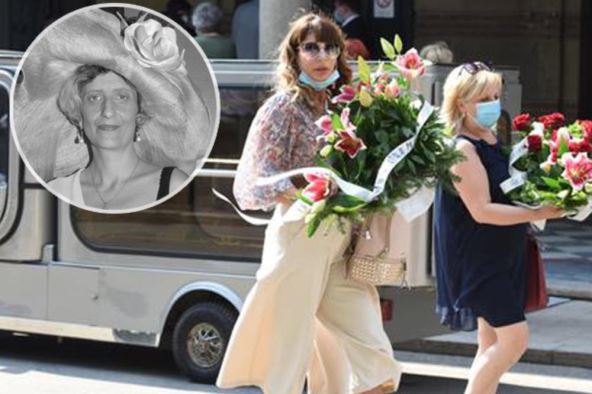 Tamara Nikezić u belom na sahrani Isideore Bjelice