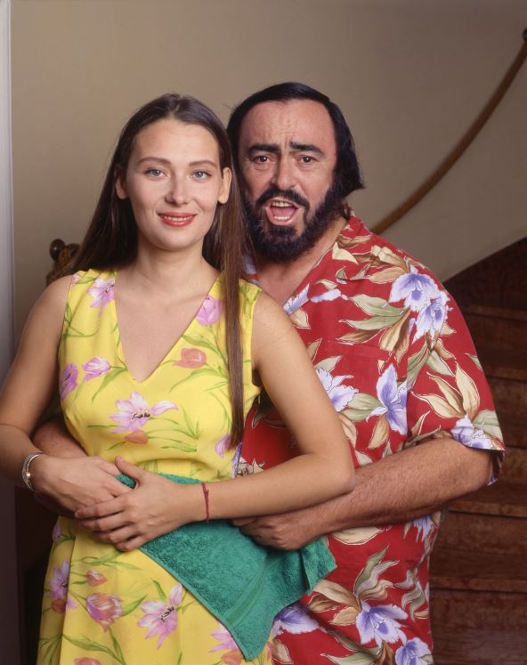 Lučano Pavaroti sa drugom suprugom Nikoletom