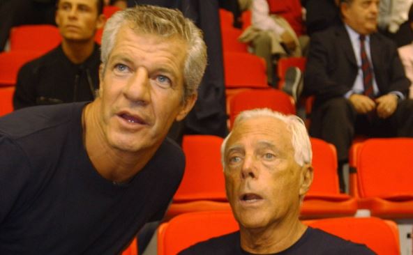 Leo Delorko sa Đorđom Armanijem na utakmici