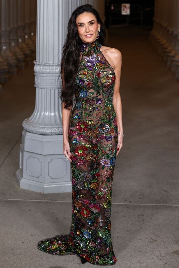 Demi Mur u providnoj haljini ispod koje nije nosila ništa