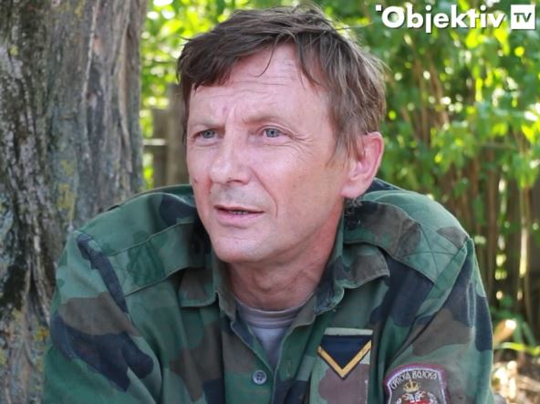 Jovo Maksić na snimanju filma Kolona