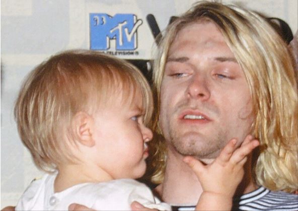 Kurt Kobejn sa ćerkom