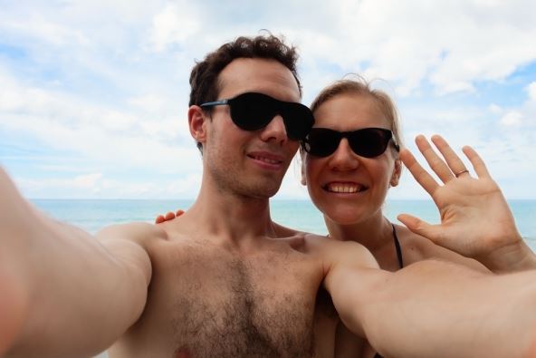 Bračni par na plaži