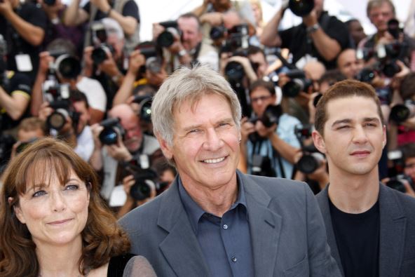 Šaja Labaf i Harison Ford na premijeri filma ''Indijana Džons i kraljevstvo kristalne lobanje''