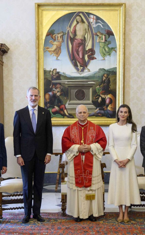 Kraljica Leticija na prijemu kod pape