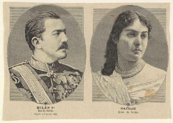Kralj Milan Obrenović i kraljica Natalija