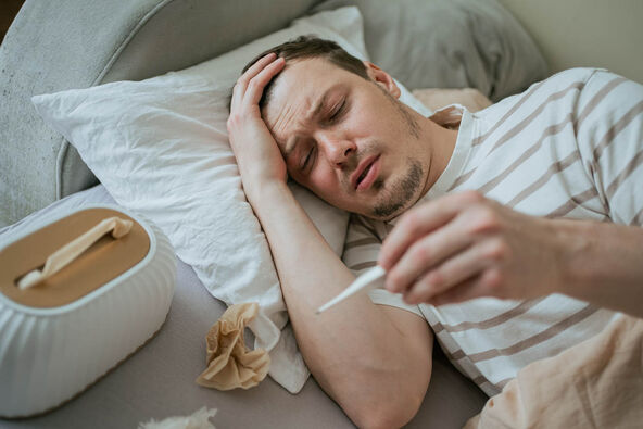 NE SNIZAVAJTE TEMPERATURU ODMAH   stock-photo-sick-man-with-fever-symptoms-is-lying-in-bed-and-checking-his-body-temperature-with-a-thermometer-2621996347.jpg